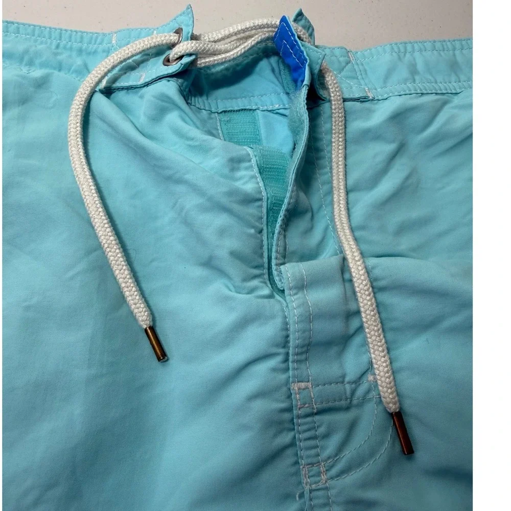 Polo Ralph Lauren Swim Trunks Mens XL Light Blue Cargo Pocket Mesh Lined Shorts
